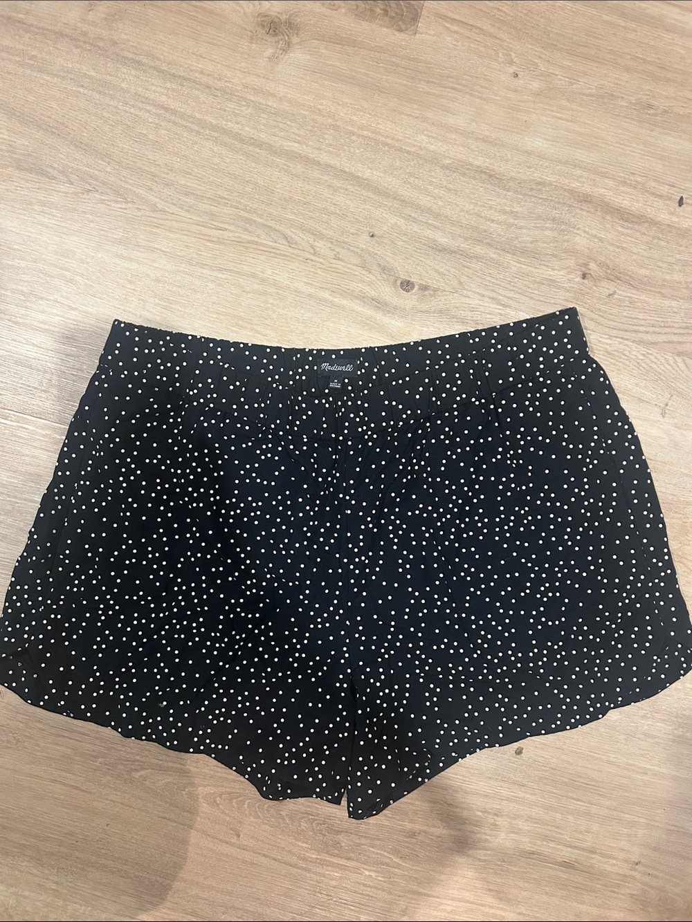 Madewell Black with White Polka Dot Shorts